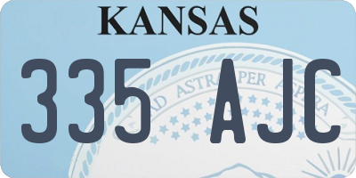 KS license plate 335AJC