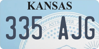KS license plate 335AJG