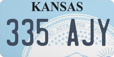 KS license plate 335AJY