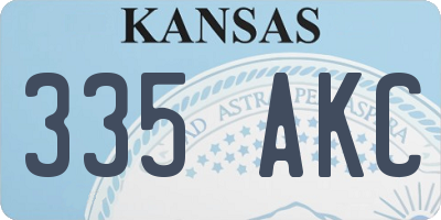 KS license plate 335AKC