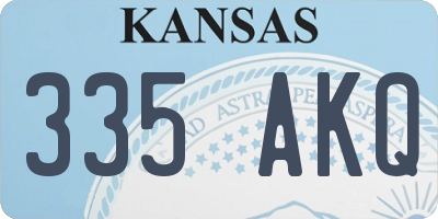KS license plate 335AKQ