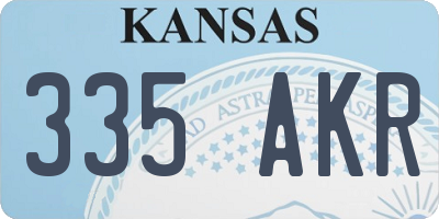 KS license plate 335AKR