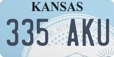 KS license plate 335AKU