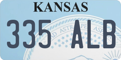 KS license plate 335ALB