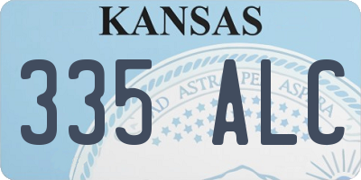 KS license plate 335ALC
