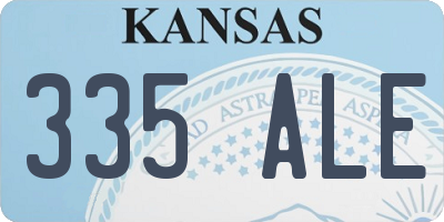 KS license plate 335ALE