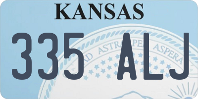 KS license plate 335ALJ