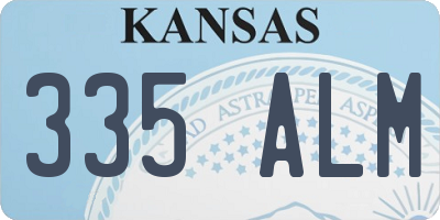 KS license plate 335ALM