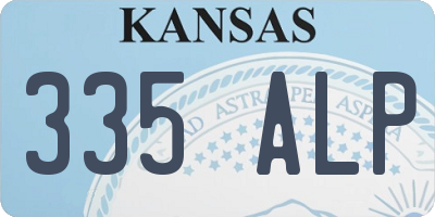 KS license plate 335ALP