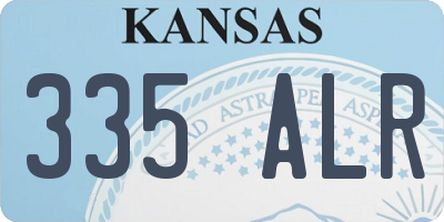 KS license plate 335ALR