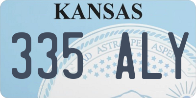 KS license plate 335ALY
