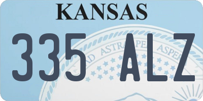 KS license plate 335ALZ