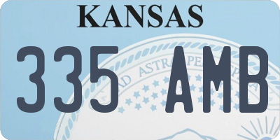 KS license plate 335AMB