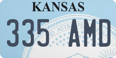 KS license plate 335AMD