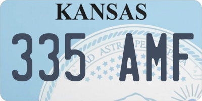 KS license plate 335AMF