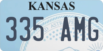 KS license plate 335AMG