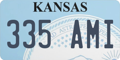KS license plate 335AMI