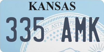 KS license plate 335AMK