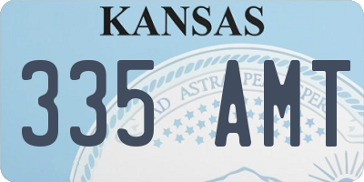 KS license plate 335AMT