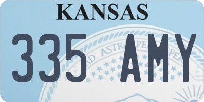 KS license plate 335AMY