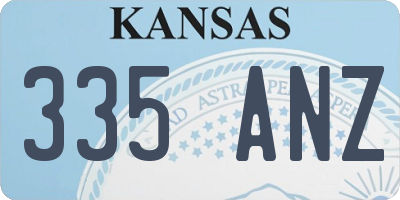KS license plate 335ANZ