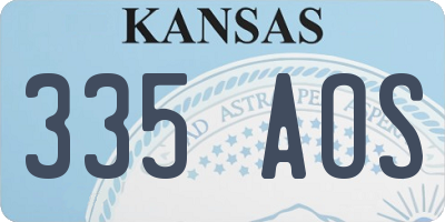 KS license plate 335AOS