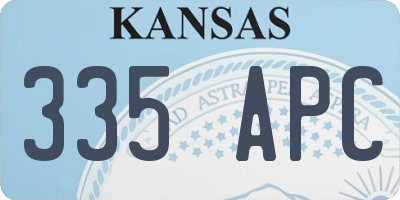KS license plate 335APC