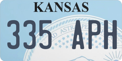 KS license plate 335APH
