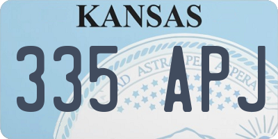 KS license plate 335APJ