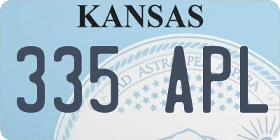 KS license plate 335APL