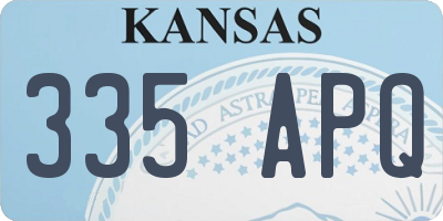 KS license plate 335APQ