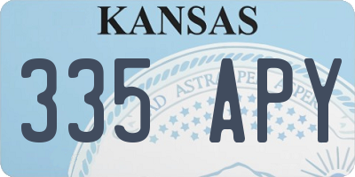 KS license plate 335APY
