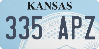 KS license plate 335APZ