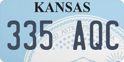 KS license plate 335AQC