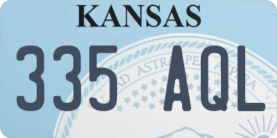 KS license plate 335AQL