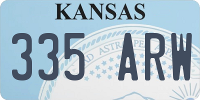 KS license plate 335ARW