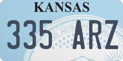 KS license plate 335ARZ