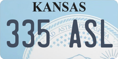 KS license plate 335ASL