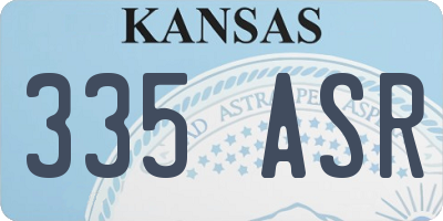 KS license plate 335ASR