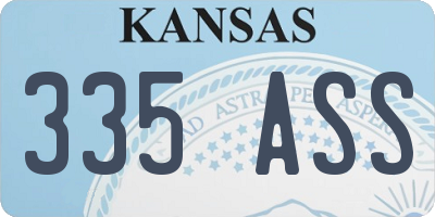 KS license plate 335ASS
