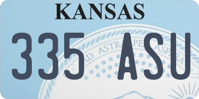 KS license plate 335ASU