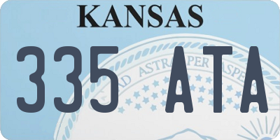 KS license plate 335ATA