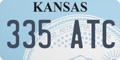 KS license plate 335ATC