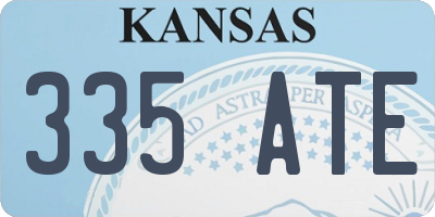 KS license plate 335ATE