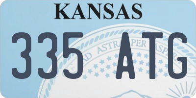 KS license plate 335ATG