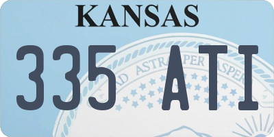 KS license plate 335ATI