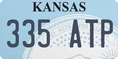 KS license plate 335ATP