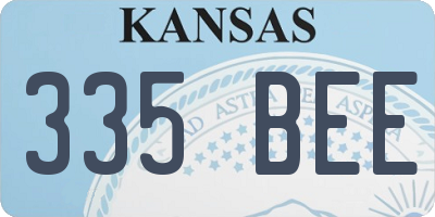 KS license plate 335BEE