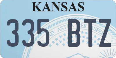 KS license plate 335BTZ