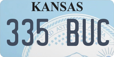 KS license plate 335BUC